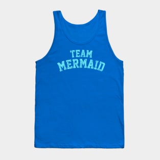 Team Mermaid Distressed Athletic Text Tank Top